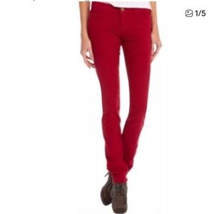 Current/Elliott Bold Red Denim Corduroy